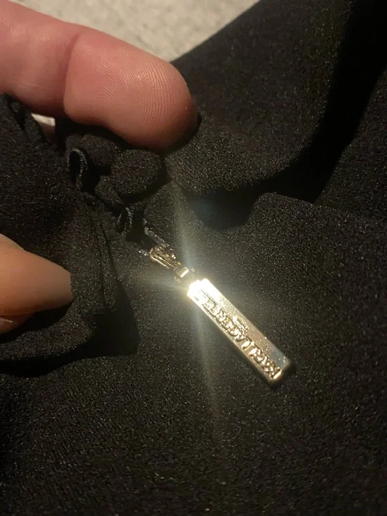 (NWT) KARL LAGERFELD- Black Sleeveless Button-Front Ruffle Hem Mini Dress 🖤 ✨ - Picture 10 of 16